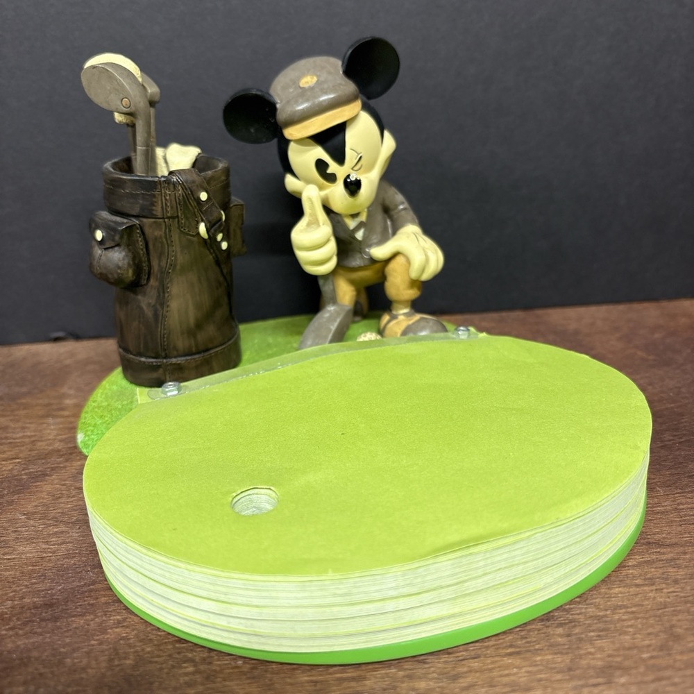 Disney Golfing Mickey Mouse Figurine - Green and Brown